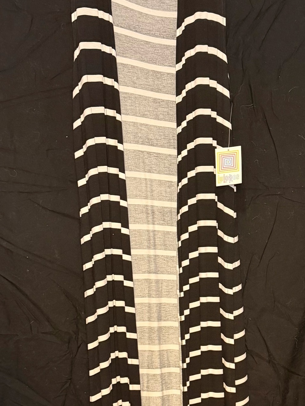 LuLaRoe Black & White Striped Joy Duster